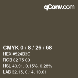 Color code: CMYK 0 / 8 / 26 / 68 | qconv.com
