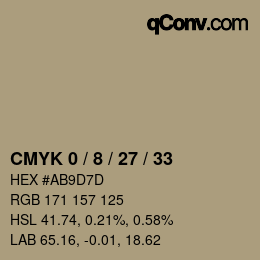 Color code: CMYK 0 / 8 / 27 / 33 | qconv.com