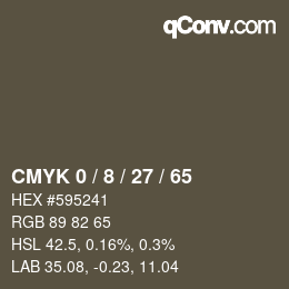 Color code: CMYK 0 / 8 / 27 / 65 | qconv.com