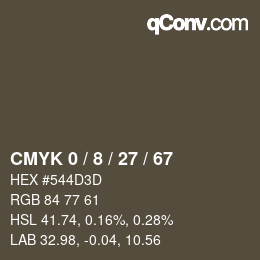 Color code: CMYK 0 / 8 / 27 / 67 | qconv.com