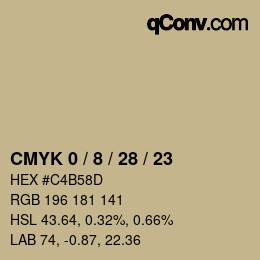 Color code: CMYK 0 / 8 / 28 / 23 | qconv.com