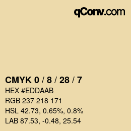Color code: CMYK 0 / 8 / 28 / 7 | qconv.com