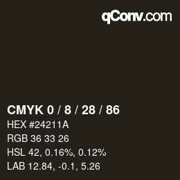 Color code: CMYK 0 / 8 / 28 / 86 | qconv.com