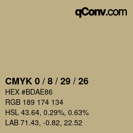 Color code: CMYK 0 / 8 / 29 / 26 | qconv.com