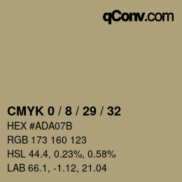 カラーコード: CMYK 0 / 8 / 29 / 32 | qconv.com