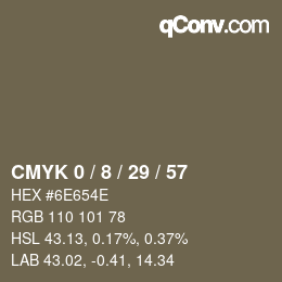 Color code: CMYK 0 / 8 / 29 / 57 | qconv.com