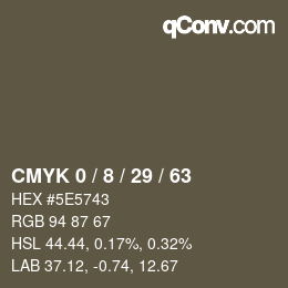 Color code: CMYK 0 / 8 / 29 / 63 | qconv.com