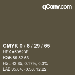 Color code: CMYK 0 / 8 / 29 / 65 | qconv.com