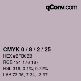 Color code: CMYK 0 / 8 / 2 / 25 | qconv.com
