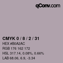 Color code: CMYK 0 / 8 / 2 / 31 | qconv.com