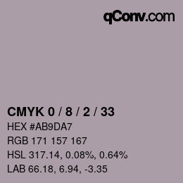 Color code: CMYK 0 / 8 / 2 / 33 | qconv.com