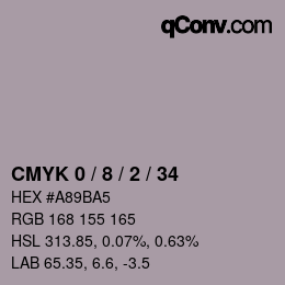 Color code: CMYK 0 / 8 / 2 / 34 | qconv.com