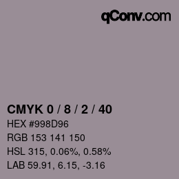 Color code: CMYK 0 / 8 / 2 / 40 | qconv.com
