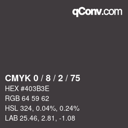 Color code: CMYK 0 / 8 / 2 / 75 | qconv.com