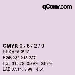 Color code: CMYK 0 / 8 / 2 / 9 | qconv.com