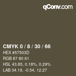 Color code: CMYK 0 / 8 / 30 / 66 | qconv.com