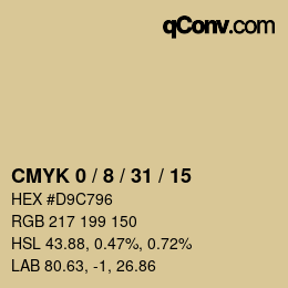 Color code: CMYK 0 / 8 / 31 / 15 | qconv.com