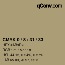 Color code: CMYK 0 / 8 / 31 / 33 | qconv.com
