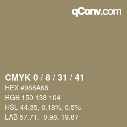 Color code: CMYK 0 / 8 / 31 / 41 | qconv.com