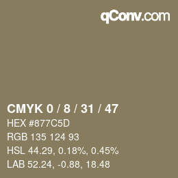 Color code: CMYK 0 / 8 / 31 / 47 | qconv.com
