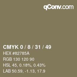 Color code: CMYK 0 / 8 / 31 / 49 | qconv.com