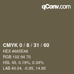 Color code: CMYK 0 / 8 / 31 / 60 | qconv.com