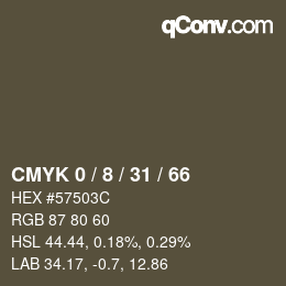 Color code: CMYK 0 / 8 / 31 / 66 | qconv.com