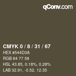 Color code: CMYK 0 / 8 / 31 / 67 | qconv.com