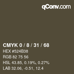 Color code: CMYK 0 / 8 / 31 / 68 | qconv.com