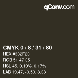 Color code: CMYK 0 / 8 / 31 / 80 | qconv.com