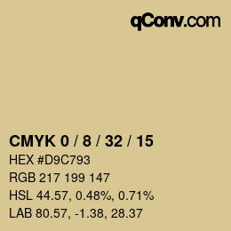 Color code: CMYK 0 / 8 / 32 / 15 | qconv.com