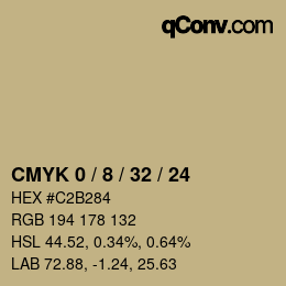 Color code: CMYK 0 / 8 / 32 / 24 | qconv.com