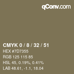 Color code: CMYK 0 / 8 / 32 / 51 | qconv.com