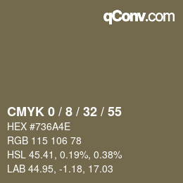 Color code: CMYK 0 / 8 / 32 / 55 | qconv.com