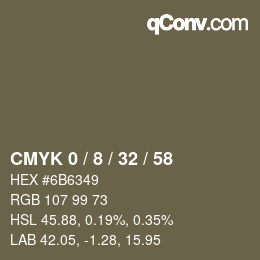 Color code: CMYK 0 / 8 / 32 / 58 | qconv.com