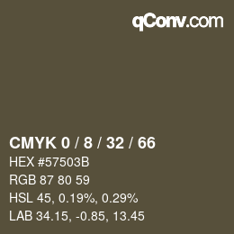 Color code: CMYK 0 / 8 / 32 / 66 | qconv.com