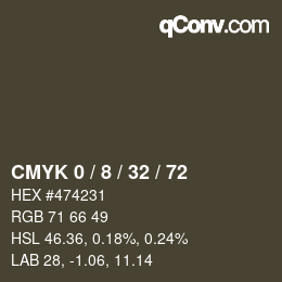 Color code: CMYK 0 / 8 / 32 / 72 | qconv.com