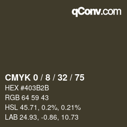 Color code: CMYK 0 / 8 / 32 / 75 | qconv.com