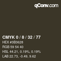 Color code: CMYK 0 / 8 / 32 / 77 | qconv.com