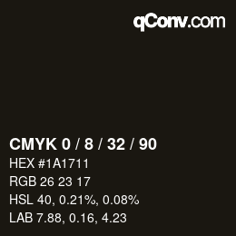 Color code: CMYK 0 / 8 / 32 / 90 | qconv.com