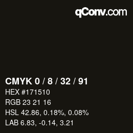 Color code: CMYK 0 / 8 / 32 / 91 | qconv.com