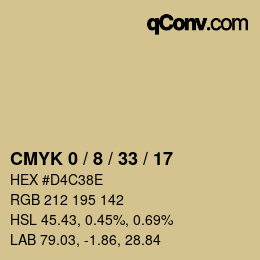 Color code: CMYK 0 / 8 / 33 / 17 | qconv.com