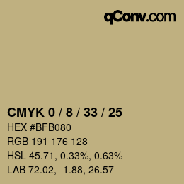 Color code: CMYK 0 / 8 / 33 / 25 | qconv.com