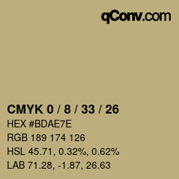 Color code: CMYK 0 / 8 / 33 / 26 | qconv.com