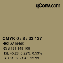 カラーコード: CMYK 0 / 8 / 33 / 37 | qconv.com