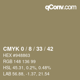 Color code: CMYK 0 / 8 / 33 / 42 | qconv.com