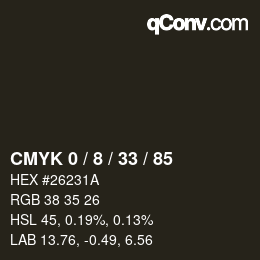 Color code: CMYK 0 / 8 / 33 / 85 | qconv.com