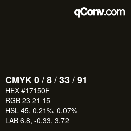 Color code: CMYK 0 / 8 / 33 / 91 | qconv.com