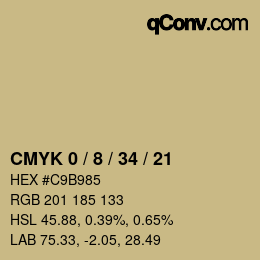 Color code: CMYK 0 / 8 / 34 / 21 | qconv.com