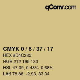 Color code: CMYK 0 / 8 / 37 / 17 | qconv.com